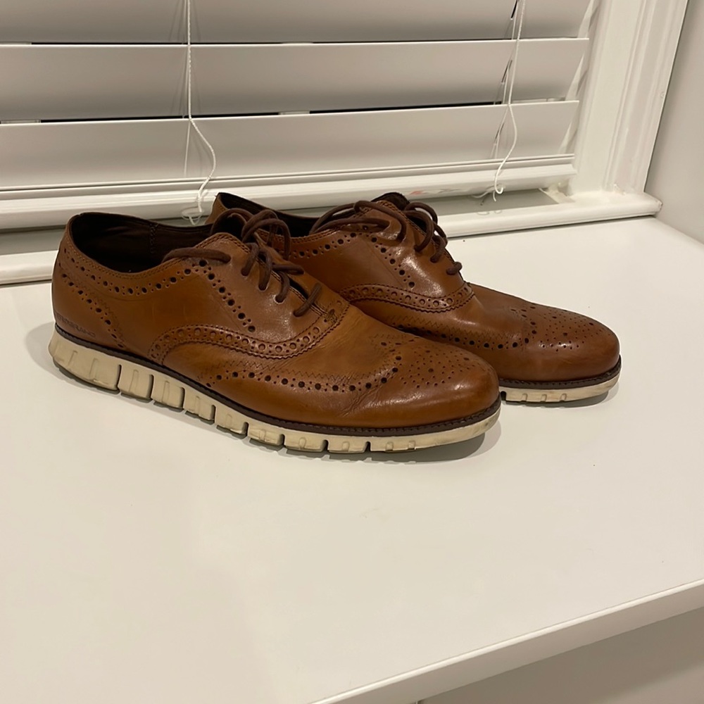 Cole Haan Brown leather zerogrand dress shoes size 11 men